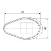 Antennatalp gumitömítés HOSSZÚKÁS Zafira A, Combo C, Tigra A, Tigra B, Astra G Coupe